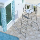 Cadeira Arbitro de Tênis c/ Rodas e Plataforma Movel Superior. Loja de Equipamentos