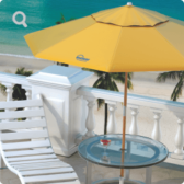 Ombrelone - Redondo em Madeira - 2,40m / 8 Gomos - Bagun Liso